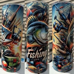 Colorful Fishing Life Tumbler